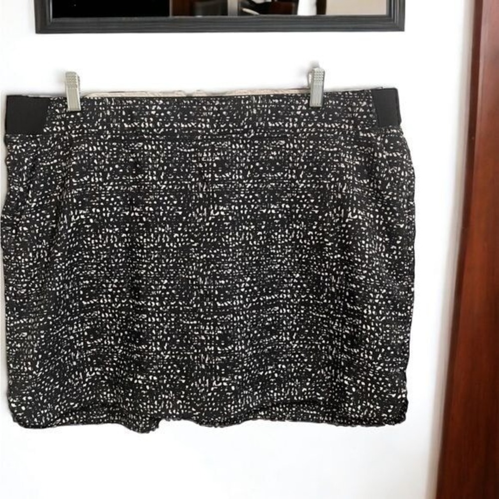 Cypress Club Women's 2XL Black‎ Tweed Knee-Length Skort Lined Zip Closure